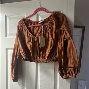 Brown Cropped Top